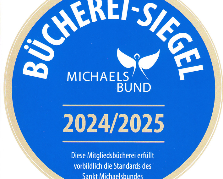 Büchereisiegel in Gold 2024- 2025